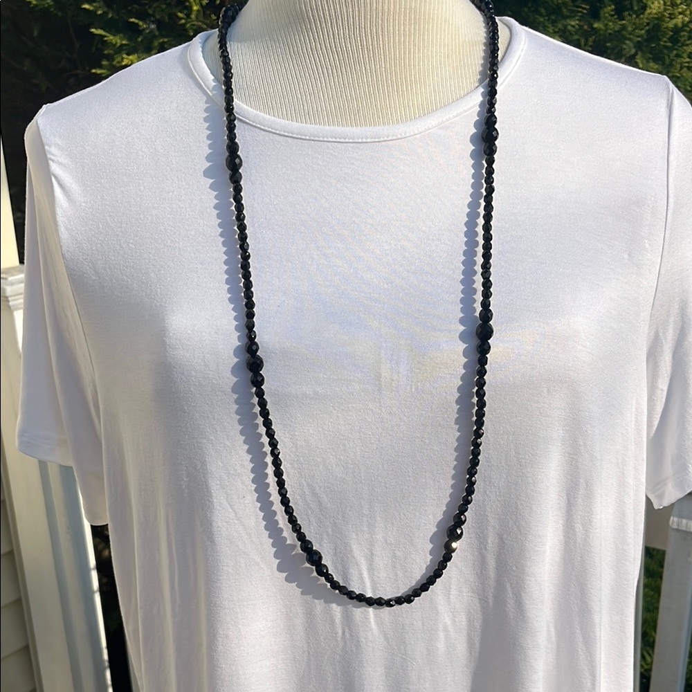 Black Beaded Necklace
